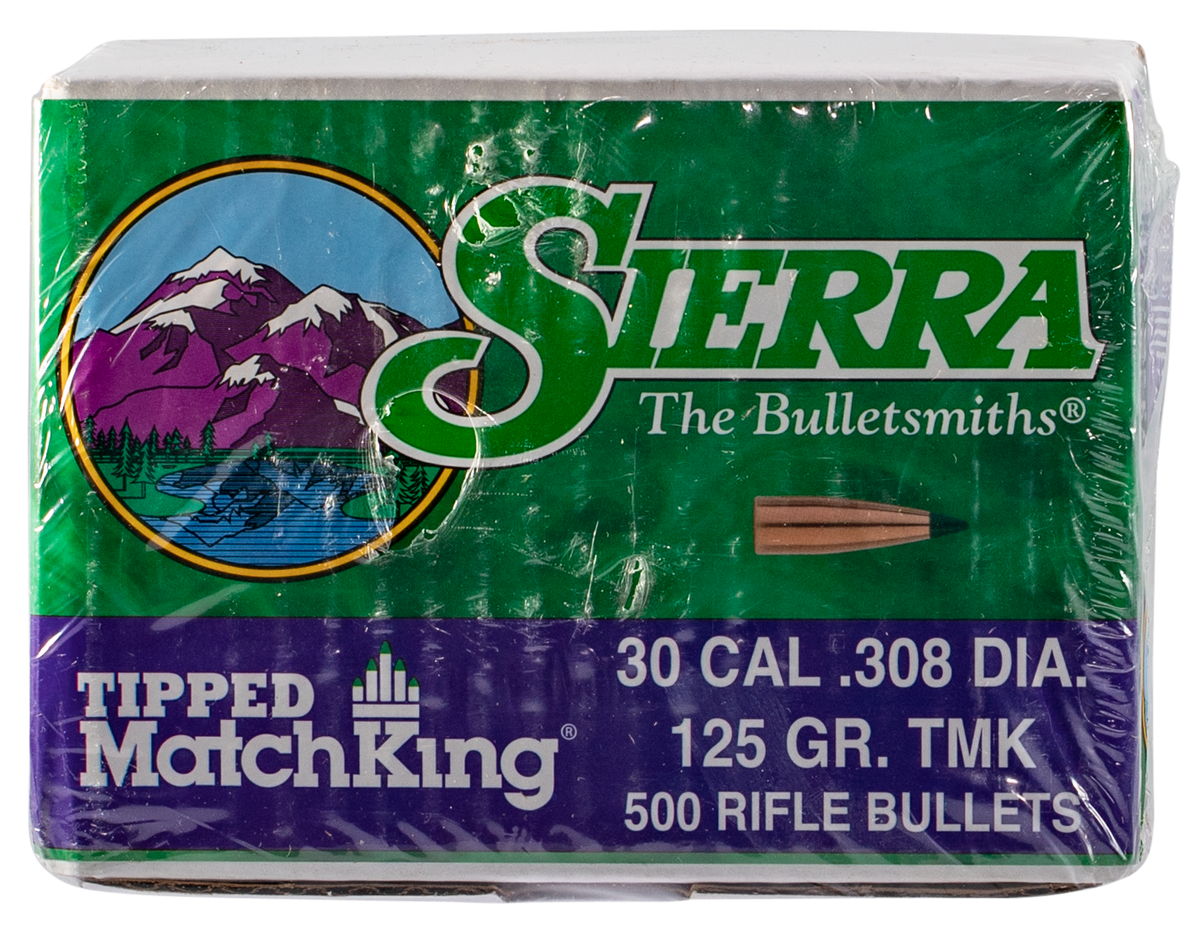 Sierra Tipped MatchKing 30 Cal .308 125gr Reloading Bullets - 500/Box