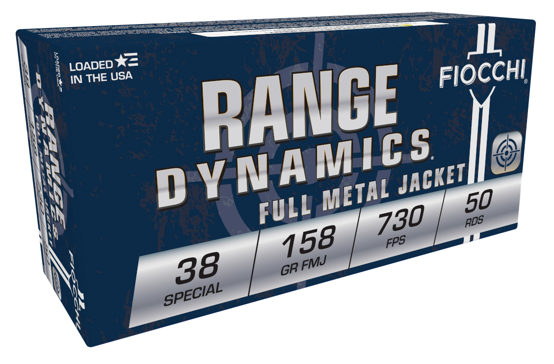 Fiocchi Range Dynamics 38 Special 158gr Full Metal Jacket 50 Bx/20 Cs - Box or Case