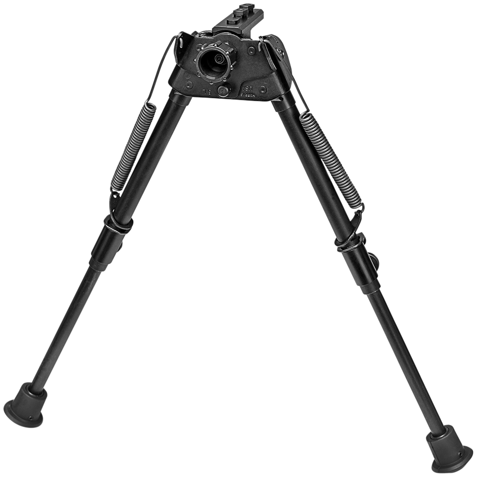 Harris S-LM-LOK Swivel Bipod M-LOK 9-13" Rubber Feet - Black Steel/Aluminum
