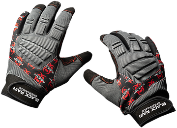 Black Rain Ordnance Tactical Gloves Black/Gray/Red XL Velcro