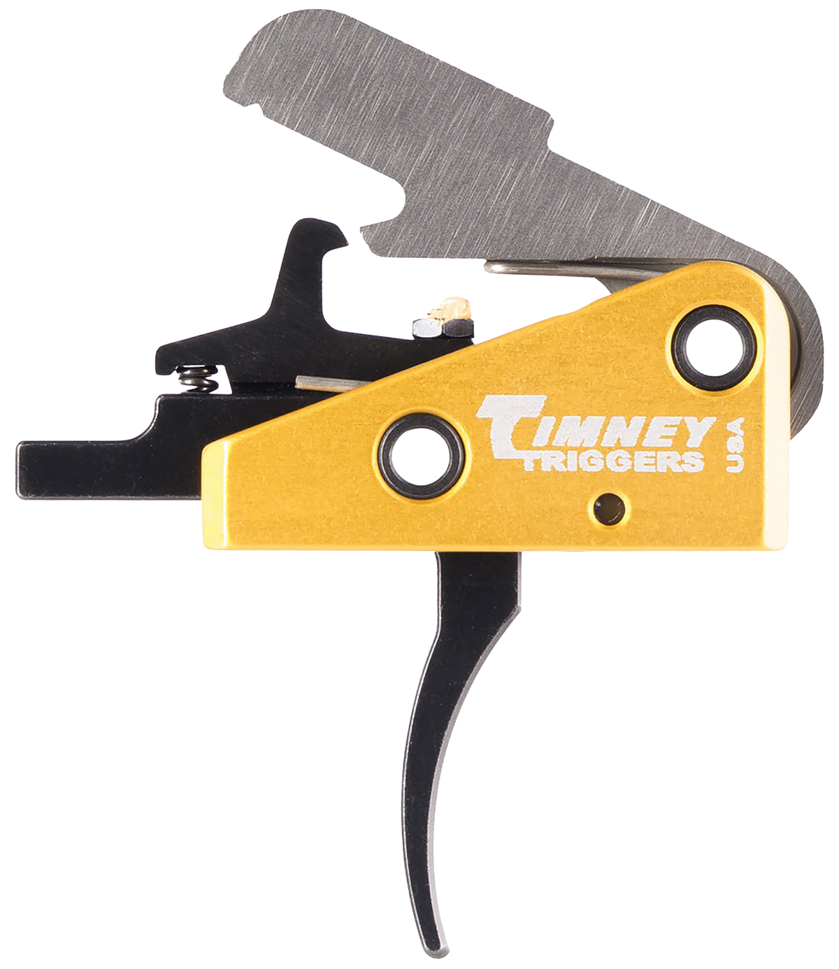 Timney Triggers 667S Competition 3 lb Single-Stage Curved Drop-In Trigger for AR-15 - Black/Gold