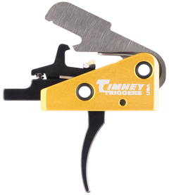 Timney Triggers 667S Competition 3 lb Single-Stage Curved Drop-In Trigger for AR-15 - Black/Gold