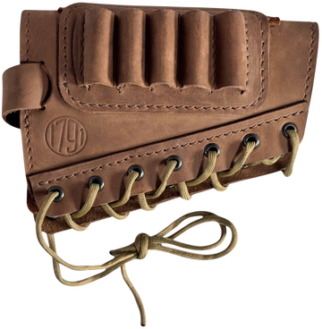 1791 Gunleather HUNT Butt Cuff 12 Gauge 4-Rd Shotshell Holder - Brown Leather