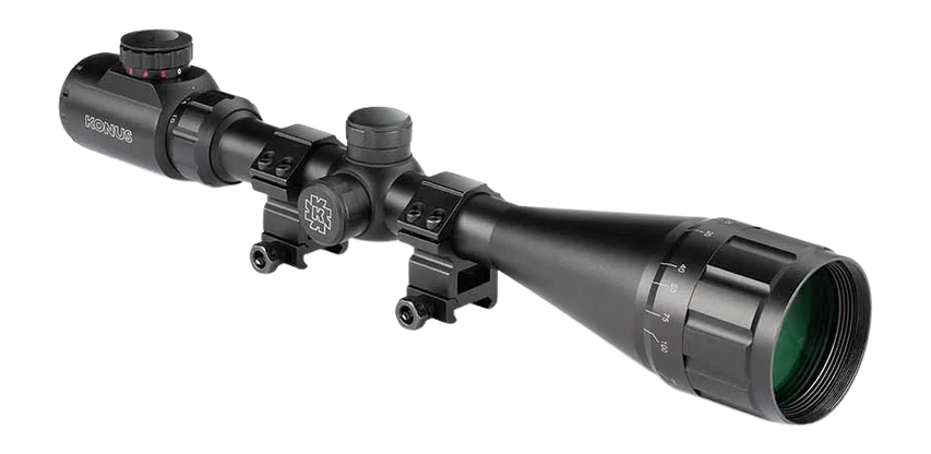 Konus 7349 Fighter 4-16x50mm Illuminated BDC Reticle Riflescope - Includes Rings