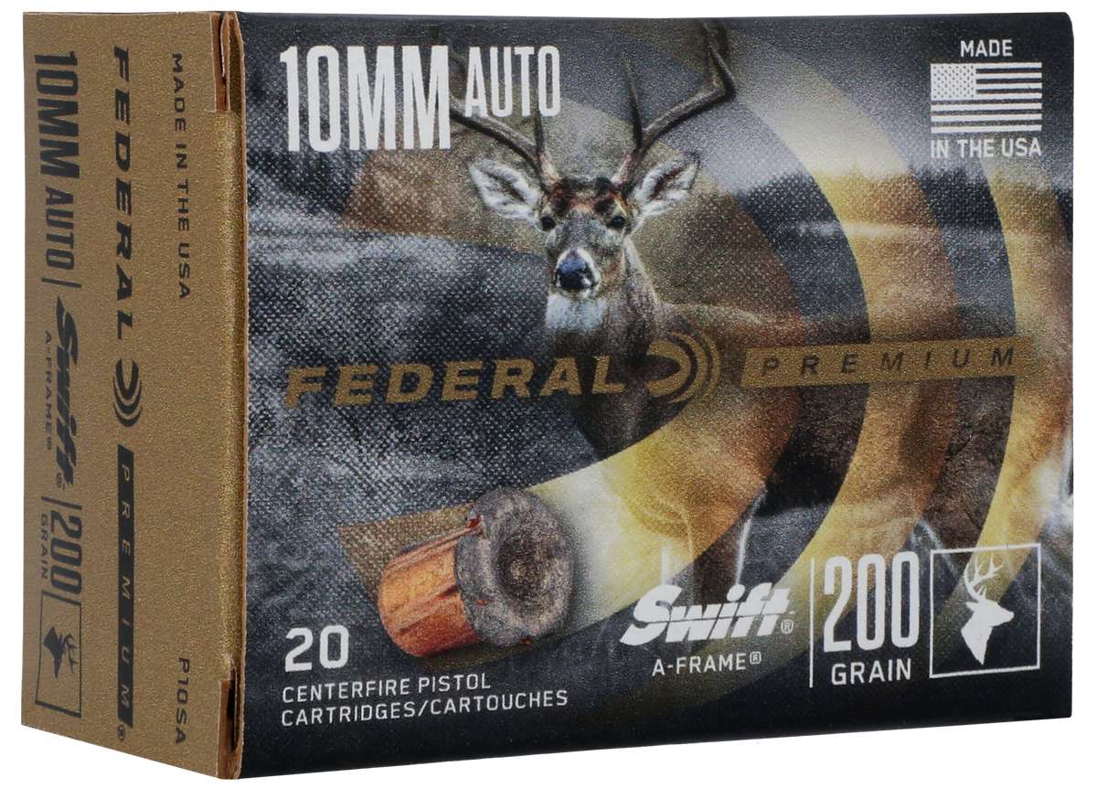 Federal Premium 10mm Auto 200gr Swift A-Frame 20rd - Box or Case