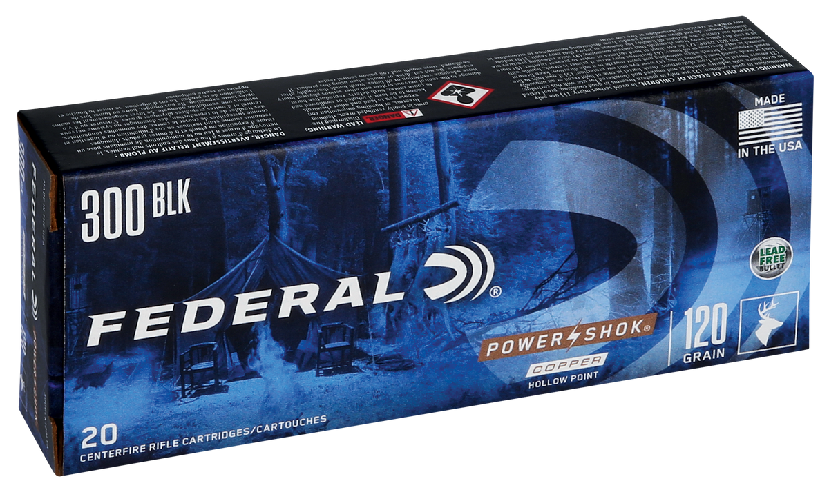 Federal Power-Shok 300 Blackout 120gr Copper Hollow Point - Box or Case