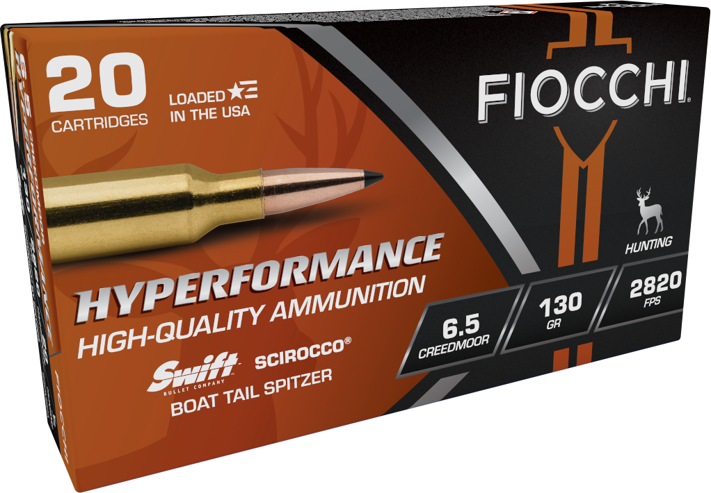 Fiocchi Hyperformance 6.5 Creedmoor 130gr Swift Scirocco II Boat Tail Spitzer 20 Bx/10 Cs - Box or Case