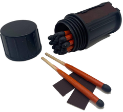 Black Beard Fire Starters Stormproof Matches Black/Red 3" Long 20 Matches