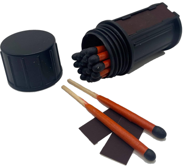 Black Beard Fire Starters Stormproof Matches Black/Red 3" Long 20 Matches