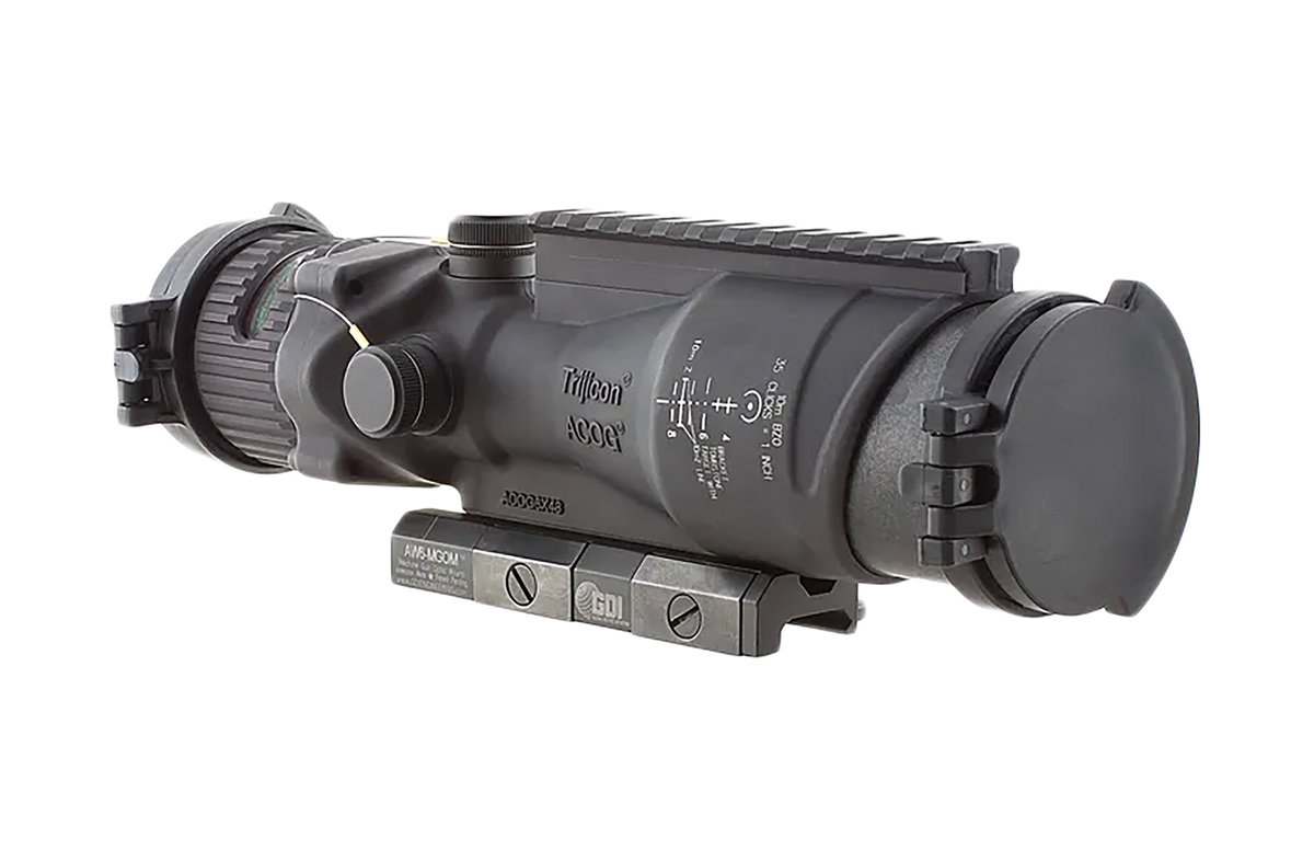 Trijicon 100016 ACOG 6x48mm Dual Illuminated Green Horseshoe Dot M240 BAC Riflescope w/TA75 Mount - Matte Black