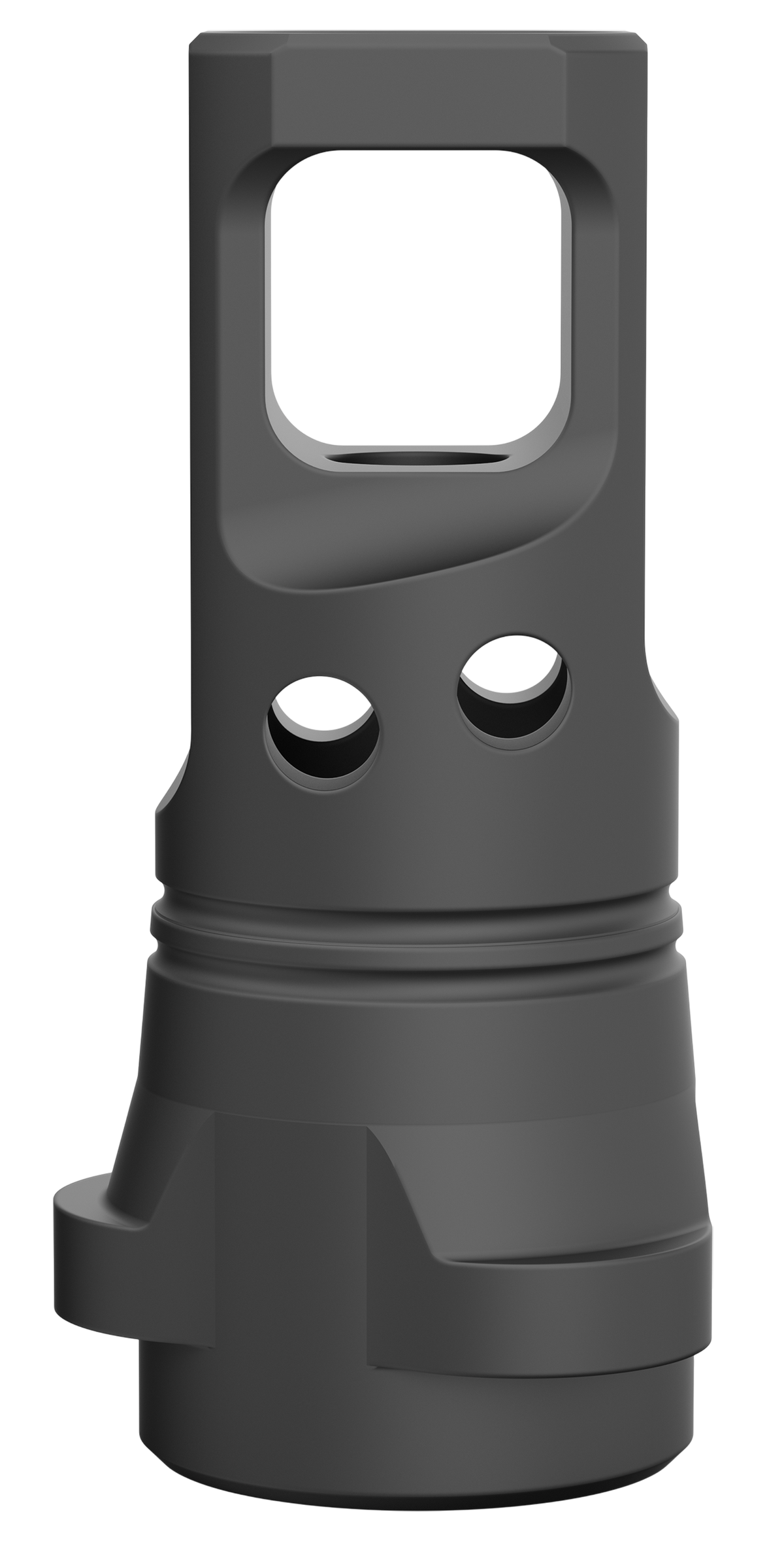 Breek Arms Echo Single Port 30 Cal 5/8x24 Steel Muzzle Brake - Black Nitride