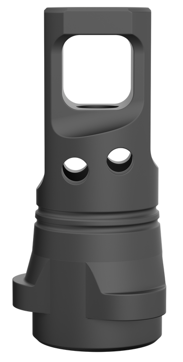 Breek Arms Echo Single Port 30 Cal 5/8x24 Steel Muzzle Brake - Black Nitride