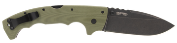 Cold Steel 5-Max 5" Folding Drop Point Plain S35VN Stonewashed Blade OD Green G10 Handle