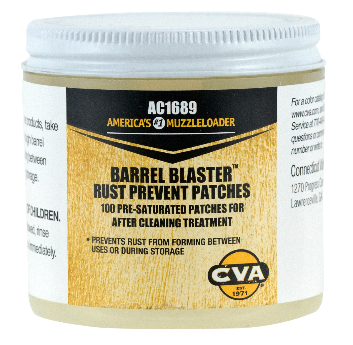 CVA Barrel Blaster Pre-Lubed Cotton Cleaning Patches 100-Pack