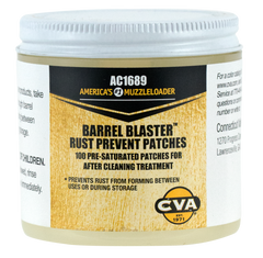 CVA Barrel Blaster Pre-Lubed Cotton Cleaning Patches 100-Pack