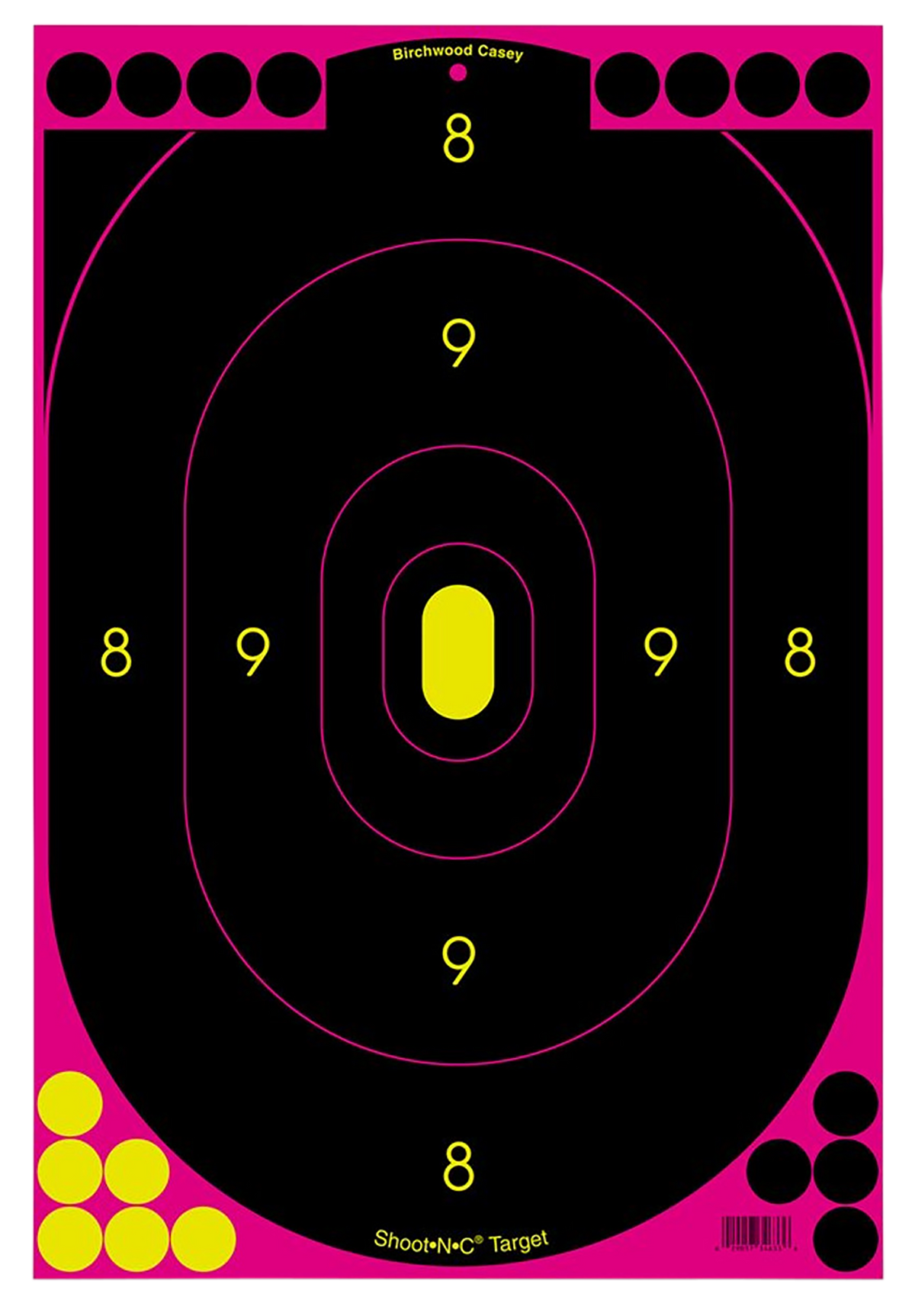 Birchwood Casey Shoot-N-C Reactive 12"x18" Oval Silhouette Paper Target 100 Pack