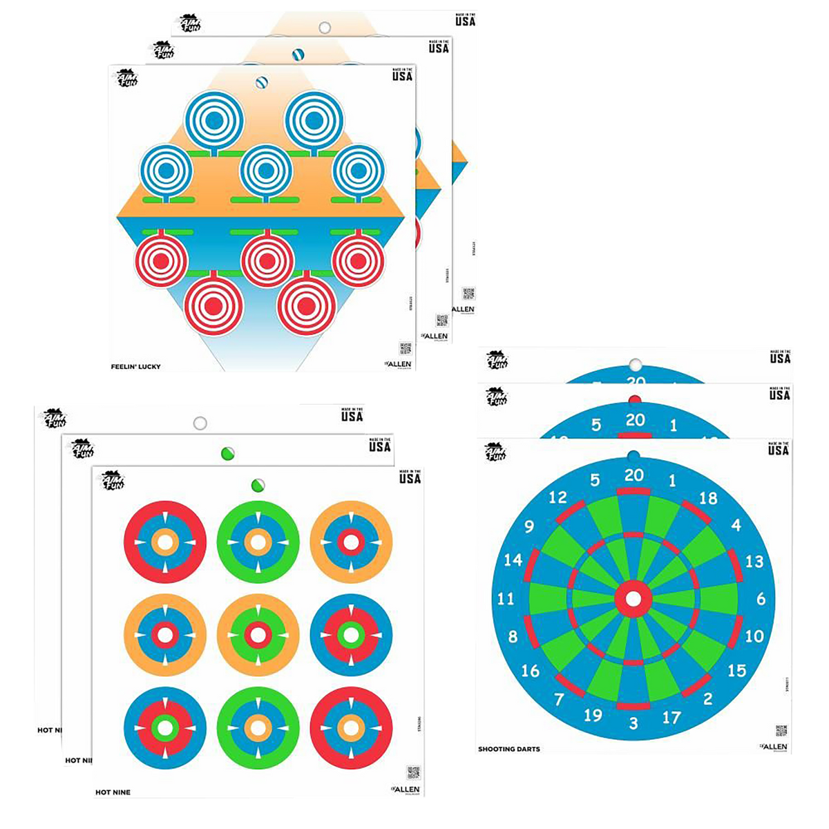 EZ-Aim 15638 Plinking The Day Away Paper Target 12x12 12 Pack