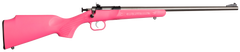 Crickett KSA2221 Youth 22 LR 16.12" 1-Rd Bolt Action Rifle - Pink Synthetic Stock, Stainless Barrel