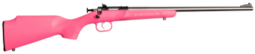 Crickett KSA2221 Youth 22 LR 16.12" 1-Rd Bolt Action Rifle - Pink Synthetic Stock, Stainless Barrel