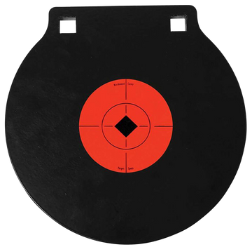 Birchwood Casey World of Targets Double Hole 8" Pistol/Rifle AR500 Steel Gong - Black/Orange