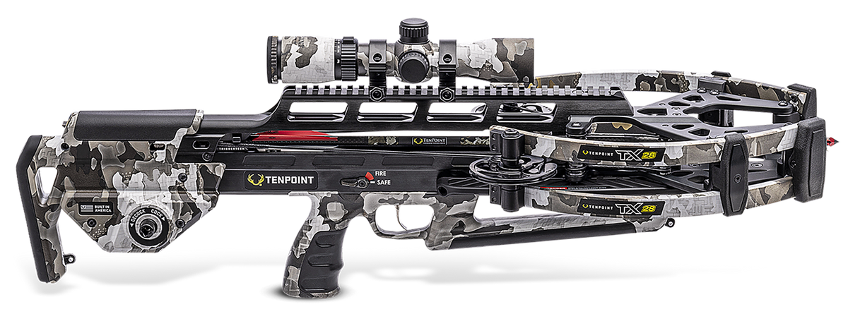 TenPoint TX28 28" 250 lb 410 FPS Crossbow w/ RangeMaster 100 Scope - Vektra