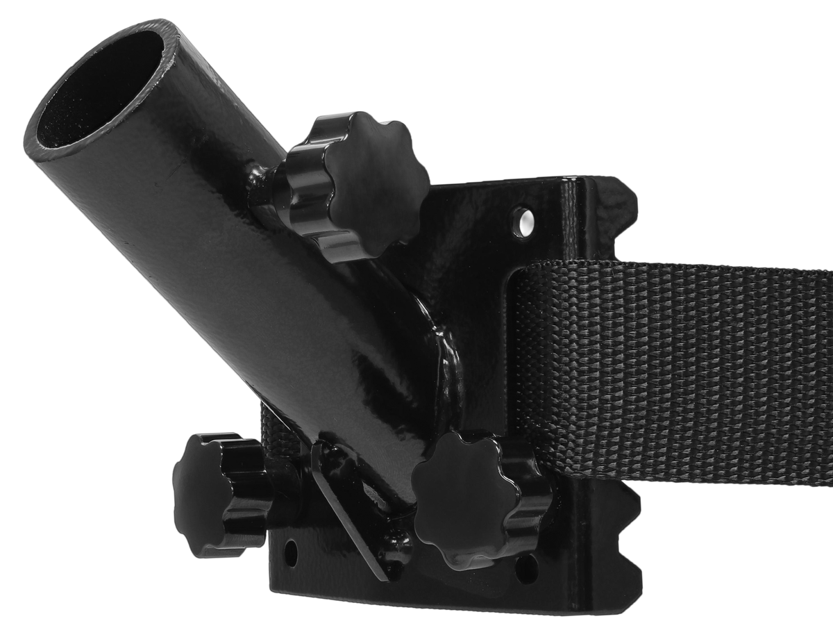 Hunters Specialties HS-BB-LH Limb Hanger Bow Holder w/ 70" Tree Strap & T-Post Adaptor - Black