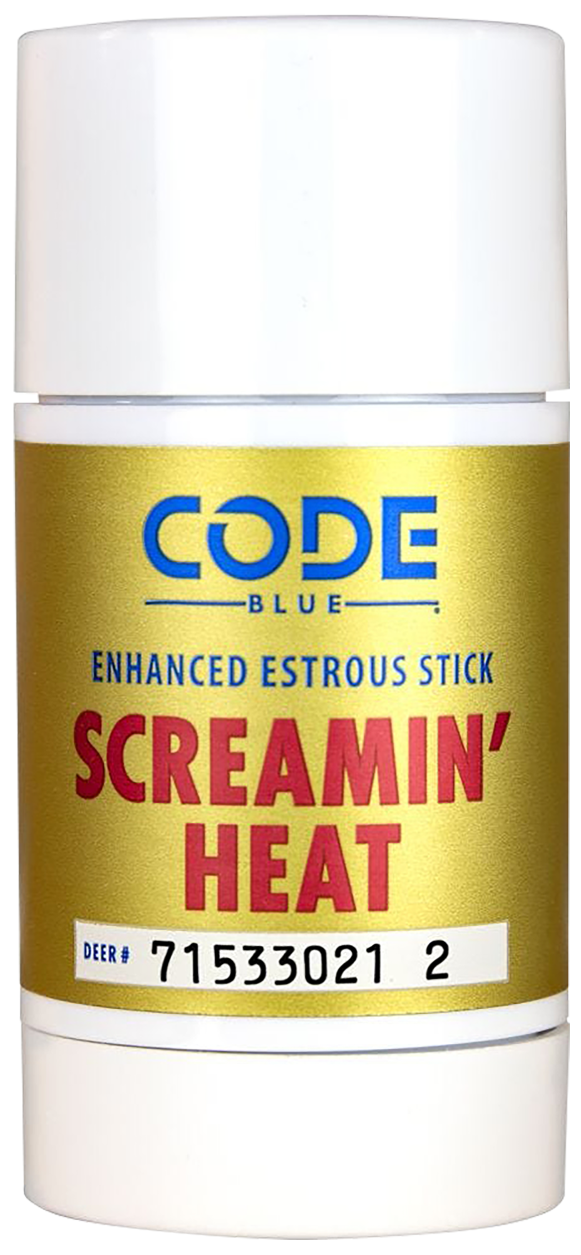 Code Blue Screamin' Heat Stick Doe Urine Deer Attractant 2.6 oz Wax Scent Stick