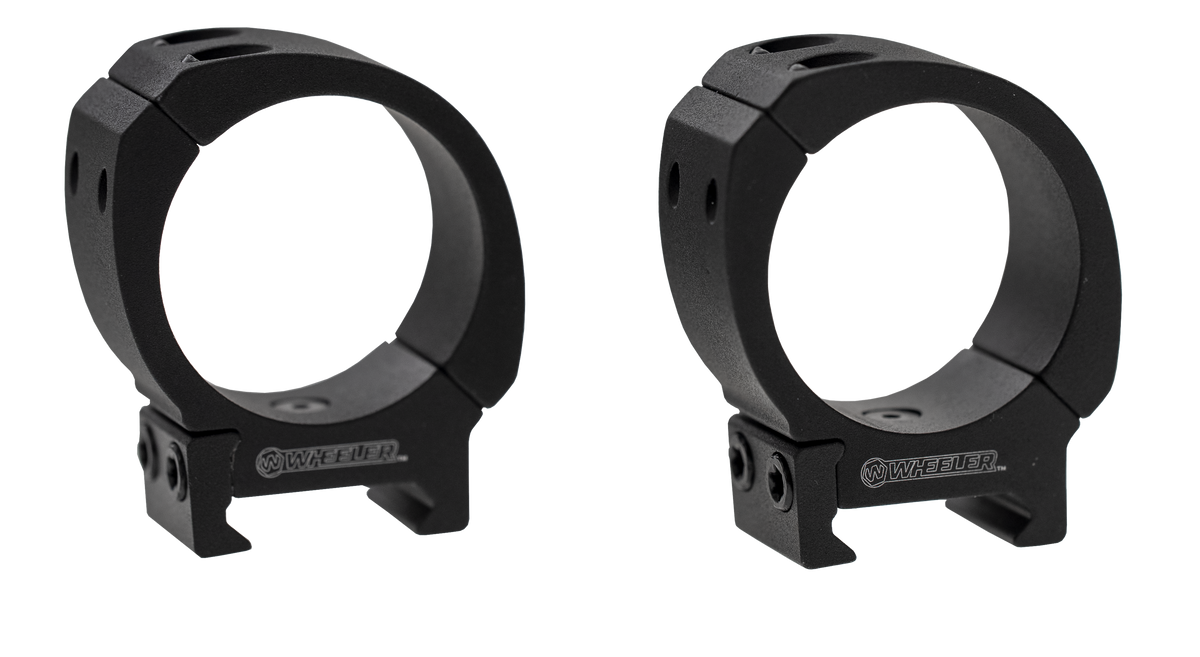 Wheeler Sporter Scope Rings 30mm High Bi-Weaver Black 6061 Aluminum