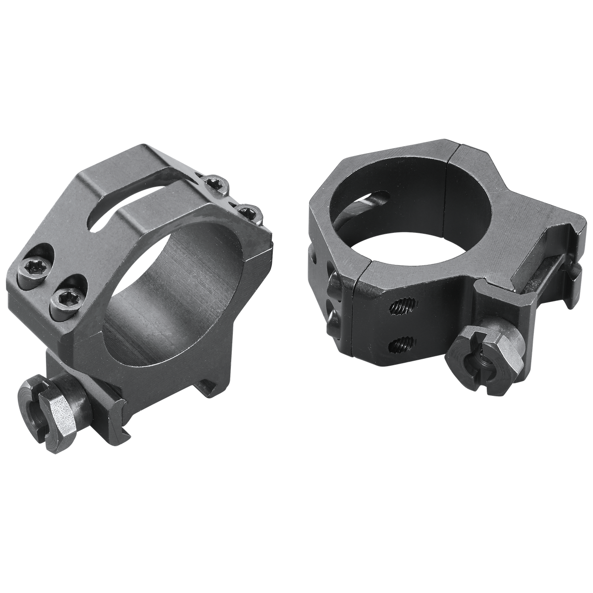 Weaver Mounts 48365 Four-Hole Skeleton Rings 30mm Medium Matte Black