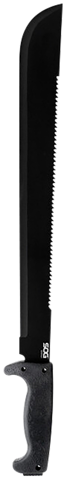 S.O.G SOGfari 18" Machete 3Cr13MoV Black Powder Coated Kraton Handle w/ Sheath