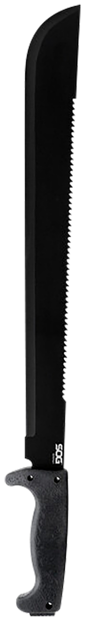 S.O.G SOGfari 18" Machete 3Cr13MoV Black Powder Coated Kraton Handle w/ Sheath