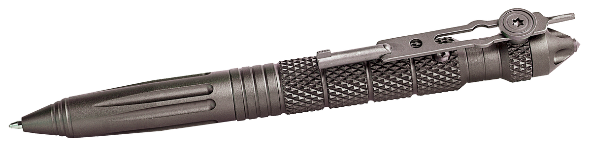 Uzi Accessories Tactical Pen 6" Gun Metal Aluminum Glass Breaker/Cuff Key