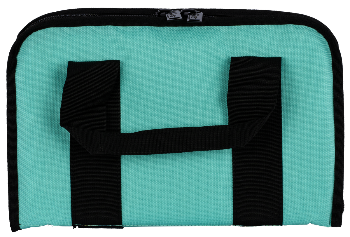 US PeaceKeeper P21122 Attache Pistol Case 13.5" x 9" Robbin's Egg Blue 600D Polyester - Lockable, Padded