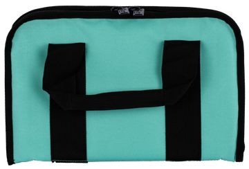 US PeaceKeeper P21122 Attache Pistol Case 13.5" x 9" Robbin's Egg Blue 600D Polyester - Lockable, Padded