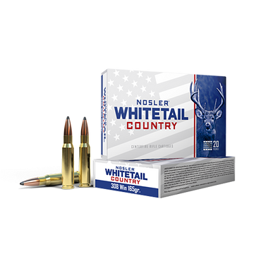 Nosler Whitetail Country 308 Win 165 gr Spitzer Boat Tail Rifle Ammo - Box or Case