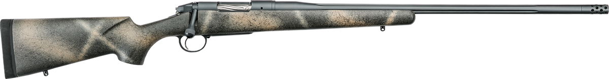 Bergara Rifles Premier Highlander 6.5 Creedmoor 24" 4+1 Bolt-Action Rifle - Sniper Gray Cerakote / Woodland Camo
