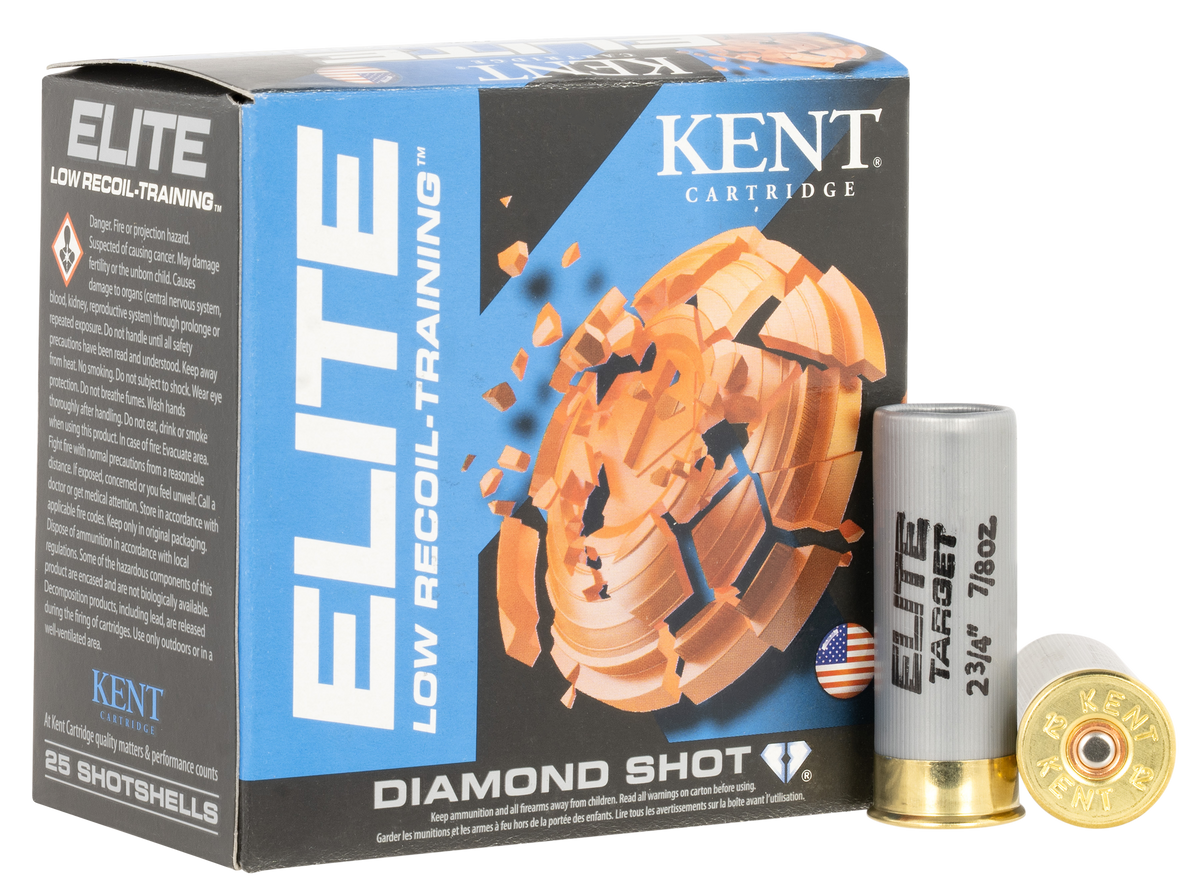 Kent Cartridge Elite 12 Gauge 2.75" 7/8 oz #8 Shot - Box or Case
