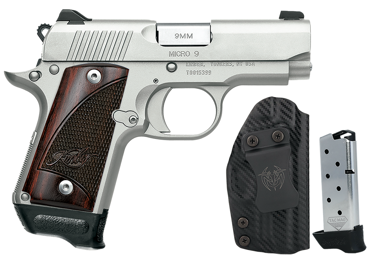 Kimber Micro 9 Stainless Rosewood 9mm Luger 3.15" 7+1 Semi-Auto Pistol - RTC Bundle