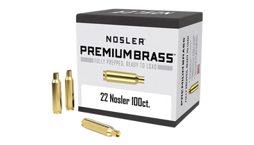 Nosler Premium Brass 22 Nosler 100/Box Unprimed Rifle Cases
