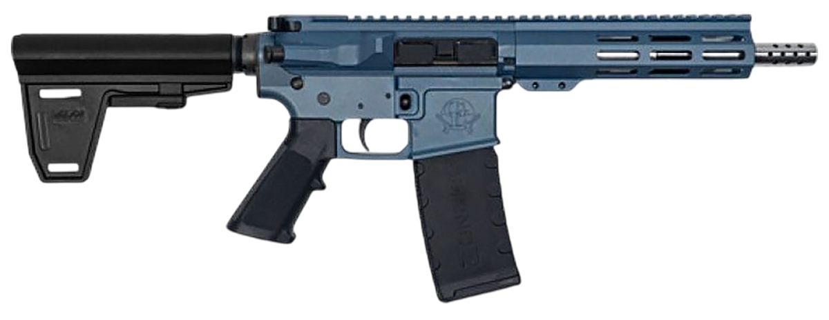Great Lakes Firearms GL15 223 Wylde 7.50" 30+1 Semi-Auto AR-15 Pistol - Blue Titanium Cerakote / Black Nitride, with Brace