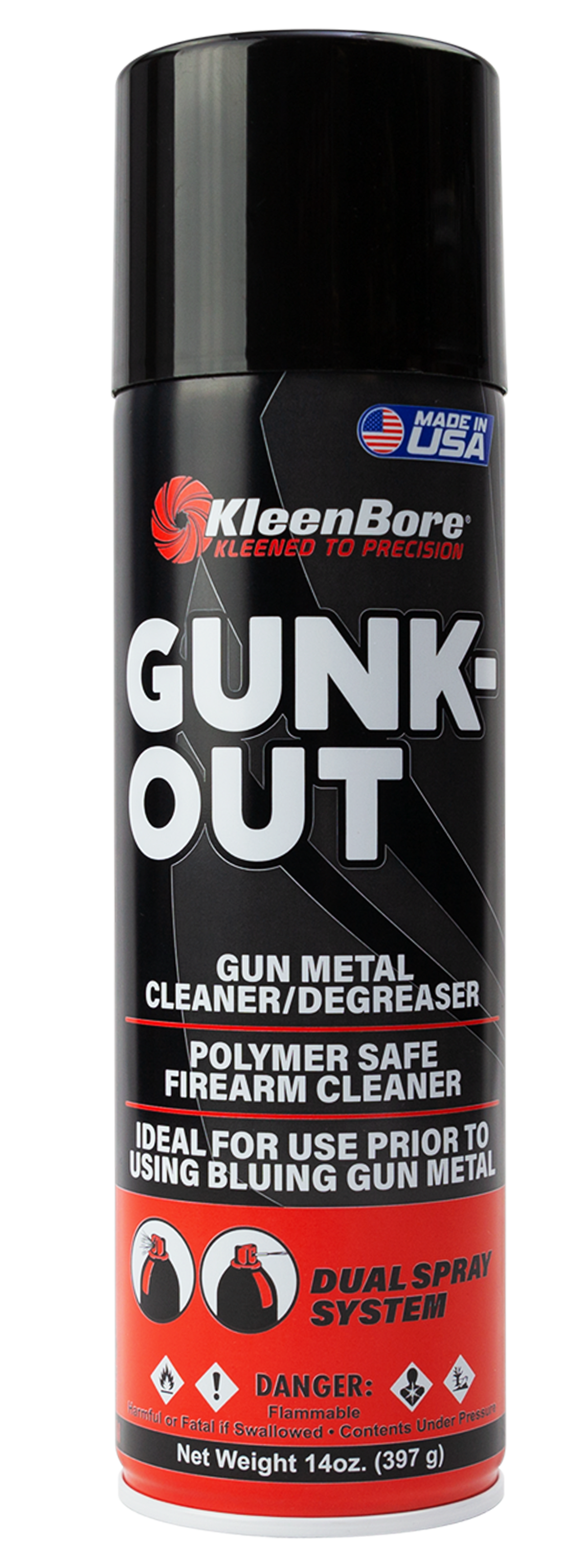 Kleen-Bore Gunk-Out Gun Metal Cleaner/Degreaser 14 oz Aerosol