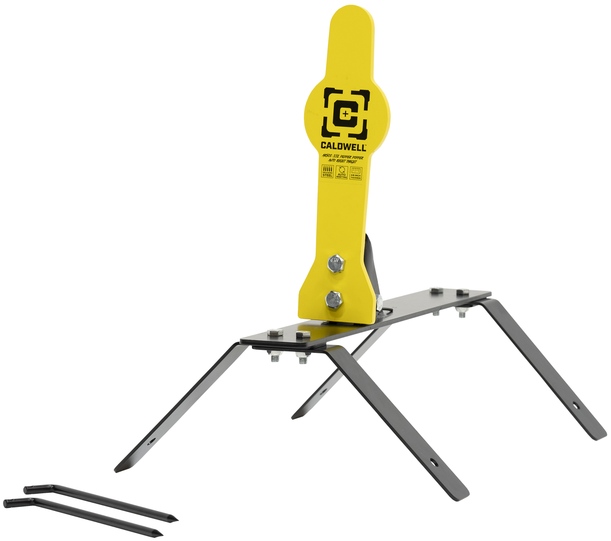 Caldwell AR500 33% Pepper Popper Auto Reset Steel Target with Ground Stakes