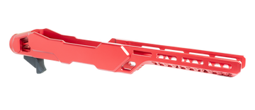 Timber Creek Outdoors Enforcer Rifle Chassis Red Anodized Aluminum Fits Ruger 10/22 - MSR Buffer Tube Compatible