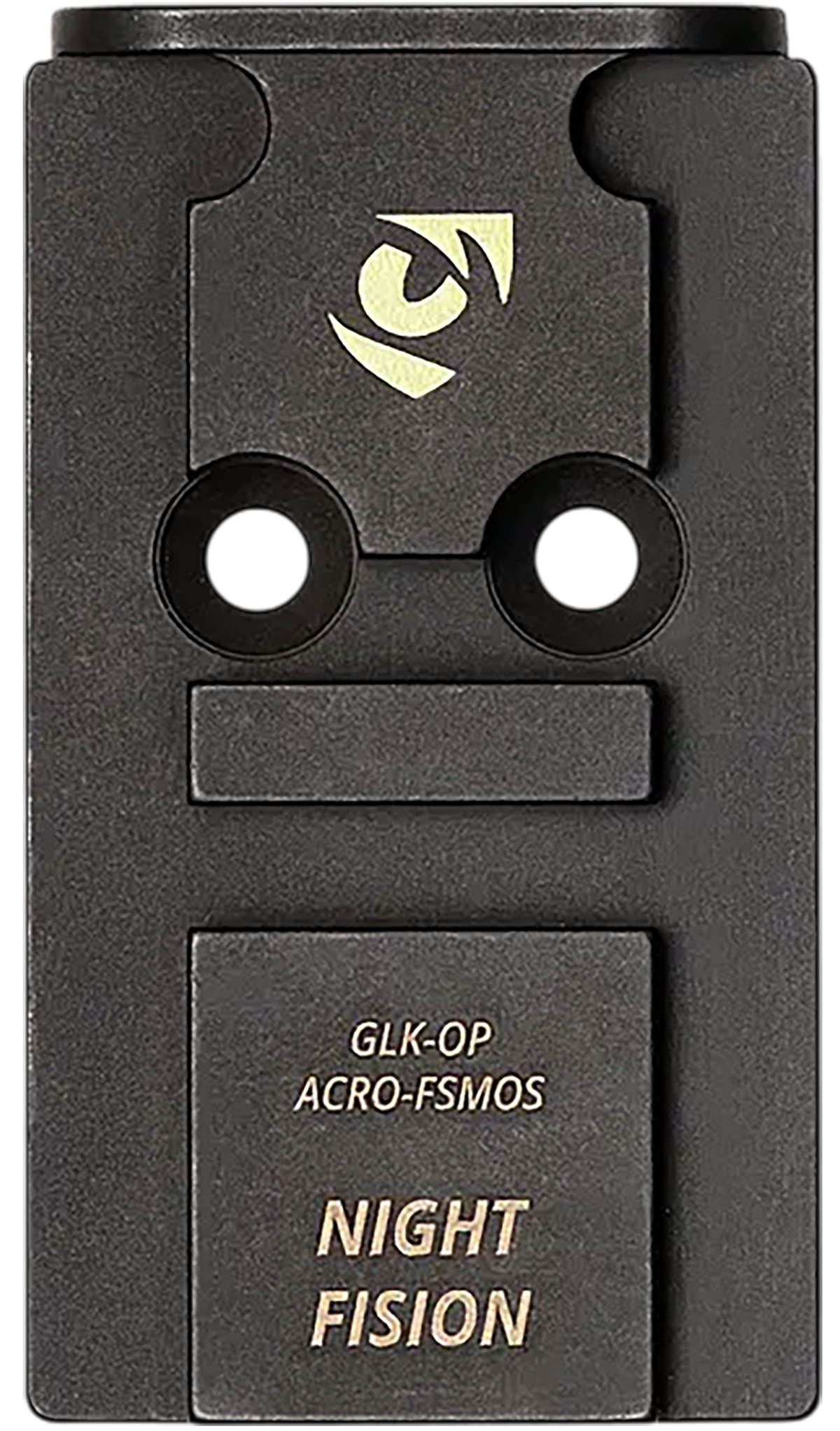 Night Fision Optic Adapter Plate ACRO P2 Footprint Black Nitride Stainless Steel - Fits Glock MOS 17/19/47