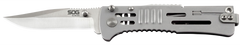 S.O.G SlimJim 3.18" Folding Clip Point Plain AUS-8A SS Blade Bead Blasted 420 SS Handle