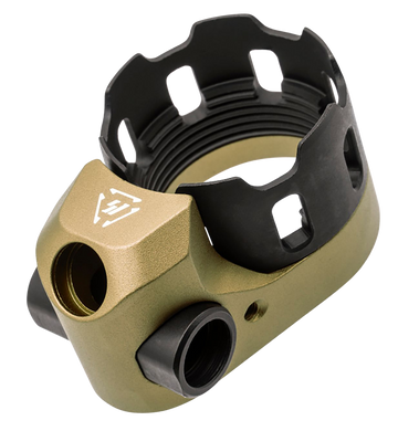Strike Industries Tribus Enhanced Castle Nut & Extended End Plate AR-15/AR-10 FDE