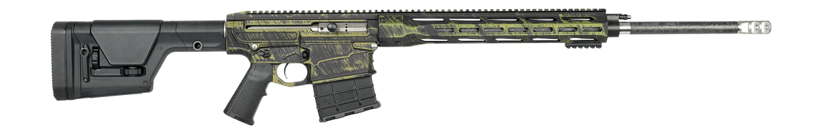 Nemo Arms Omen Watchman 300 Win Mag 24" 14+1 Semi-Auto Rifle - Black/Green Tiger Stripe