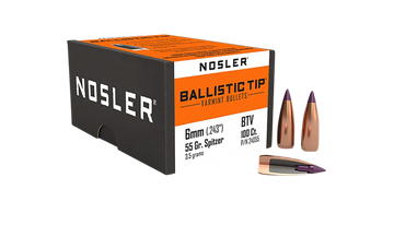 Nosler Ballistic Tip Varmint 6mm 55gr Spitzer 100/Box