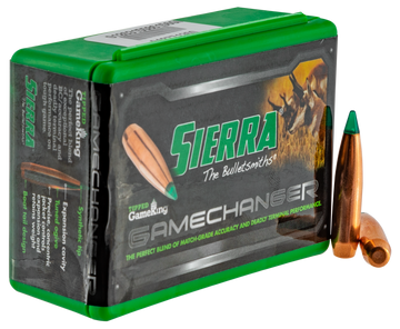 Sierra Tipped GameKing 6.5 Creedmoor 130gr HPBT Reloading Bullets - 50/Box