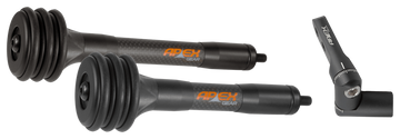 TruGlo Apex End Game Stabilizer Kit 6 in/8 in Carbon Fiber Bow Stabilizer - Matte Black
